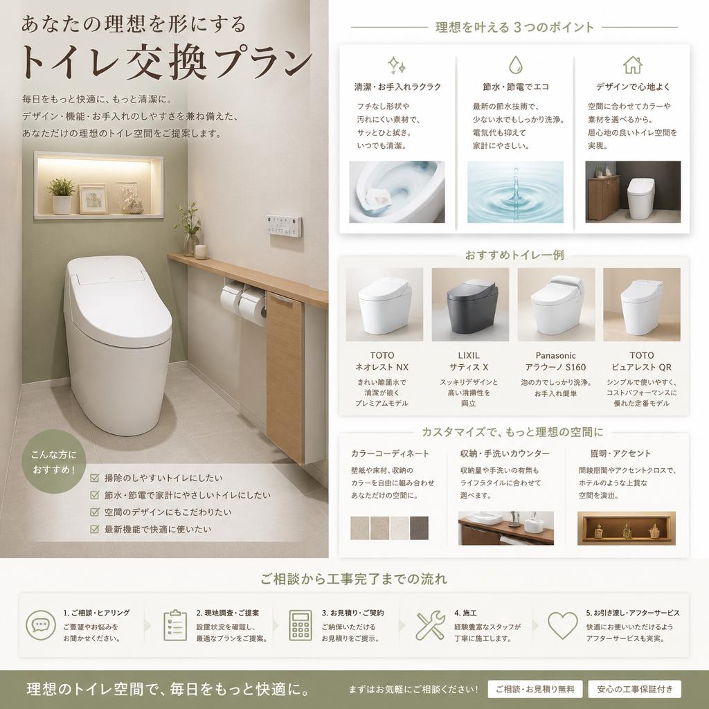あなたの理想を形にするトイレ交換プラン