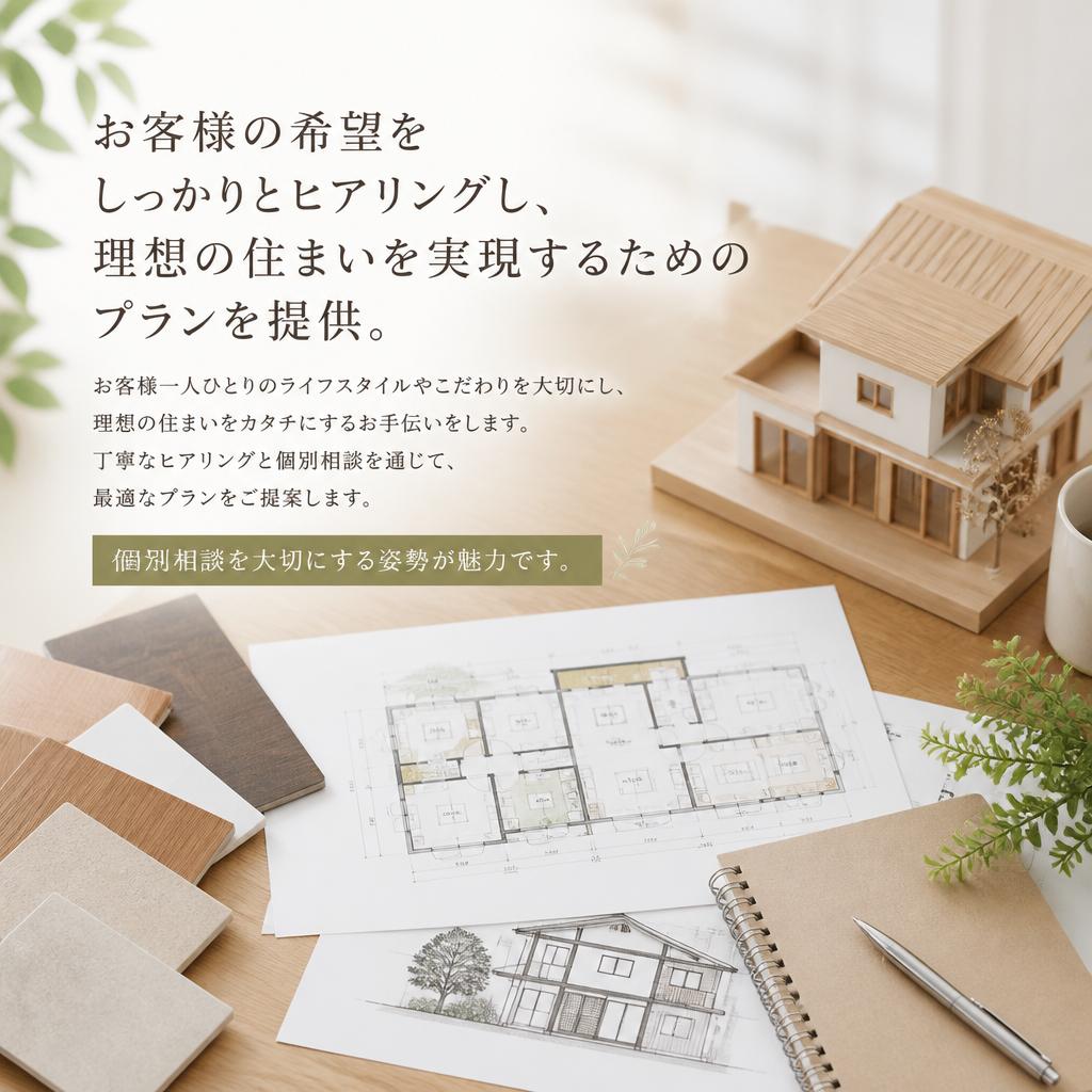 丁寧なヒアリングで理想の住まいを実現