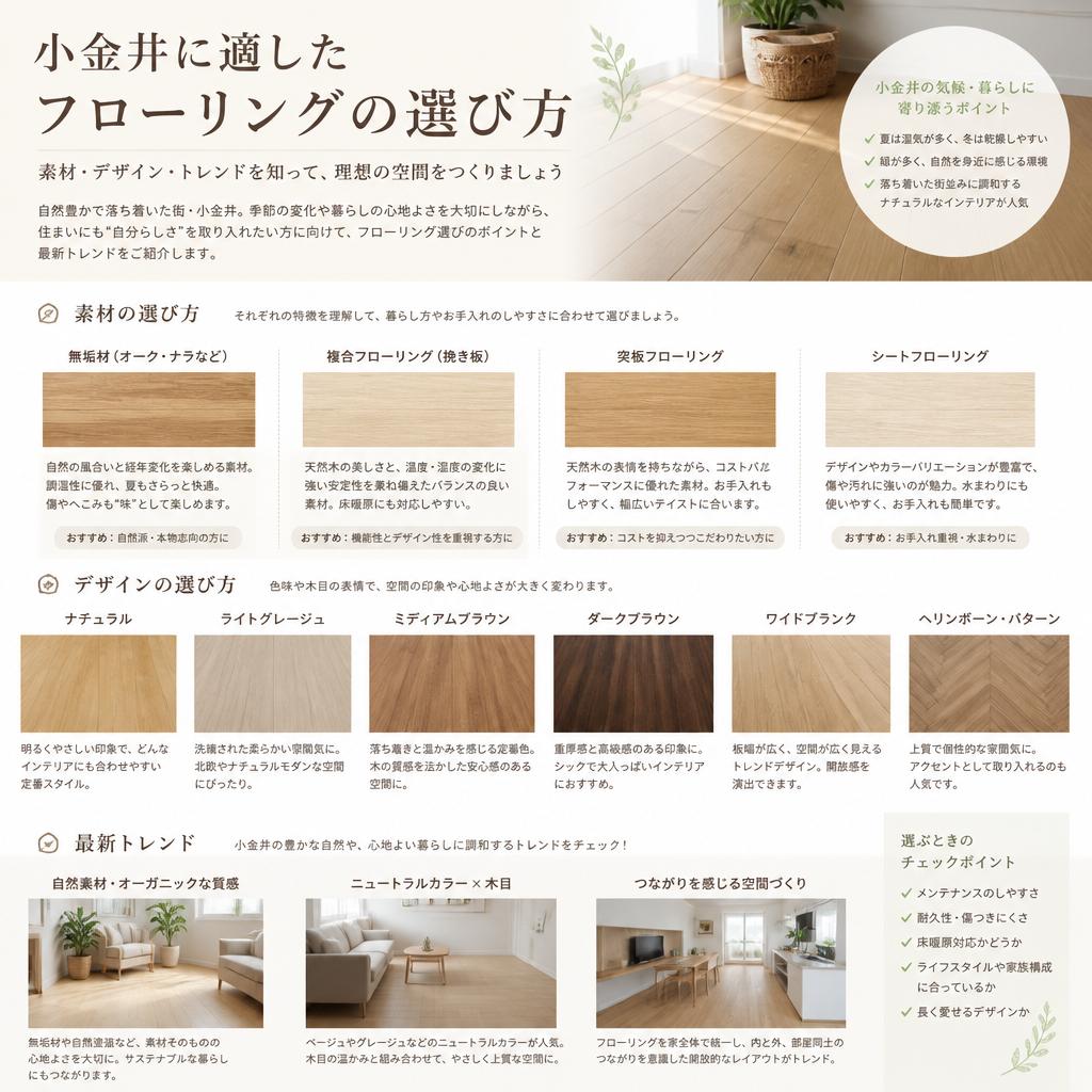 小金井の個性を引き出すフローリングの種類