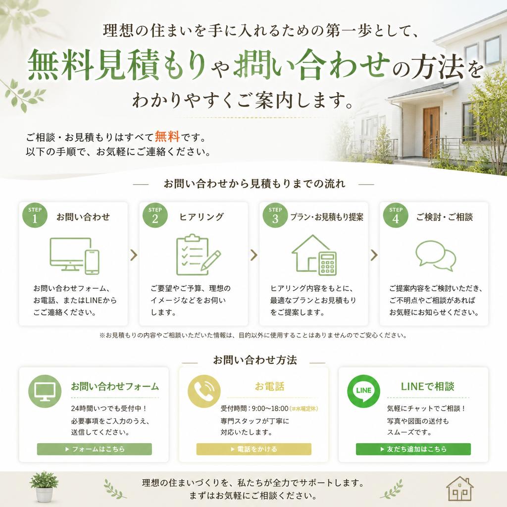 無料見積もりとお問い合わせ