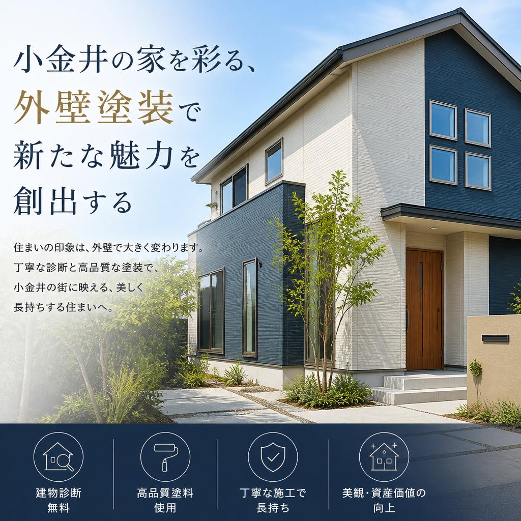 小金井の家を彩る、外壁塗装で新たな魅力を創出する