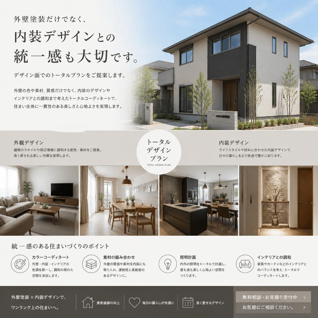 美しい内装デザインとの調和