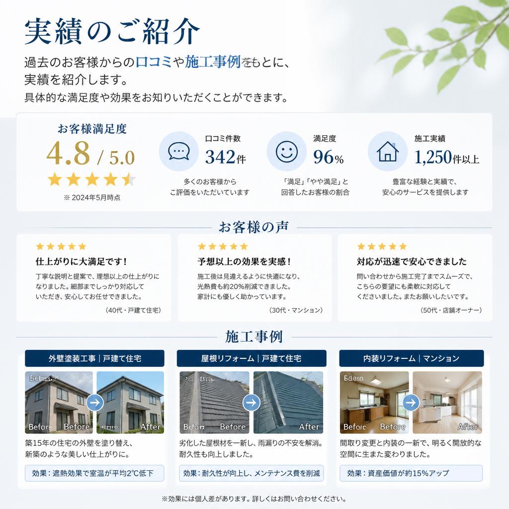 5. お客様の声 - 実績紹介