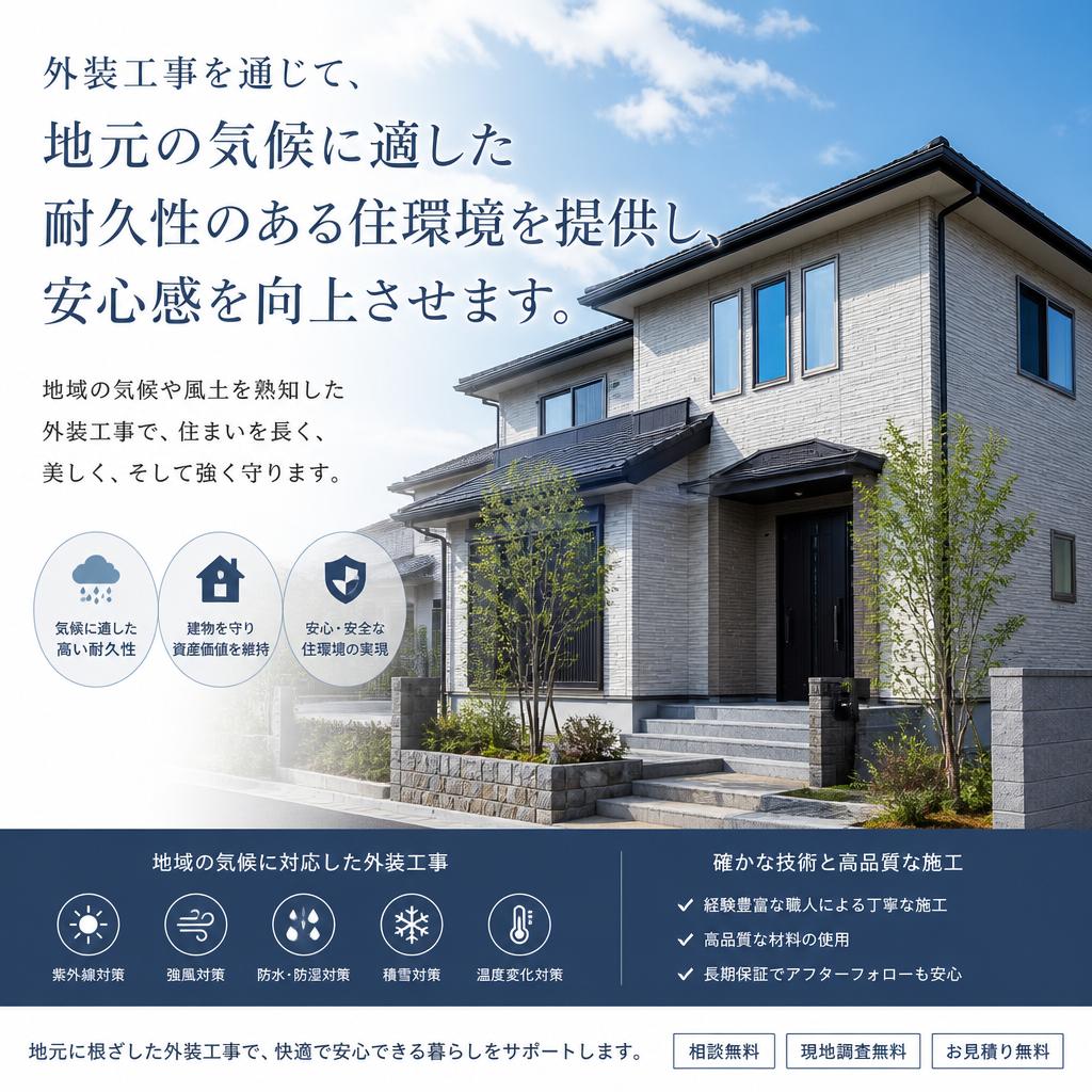 安心の外装工事で家を守る