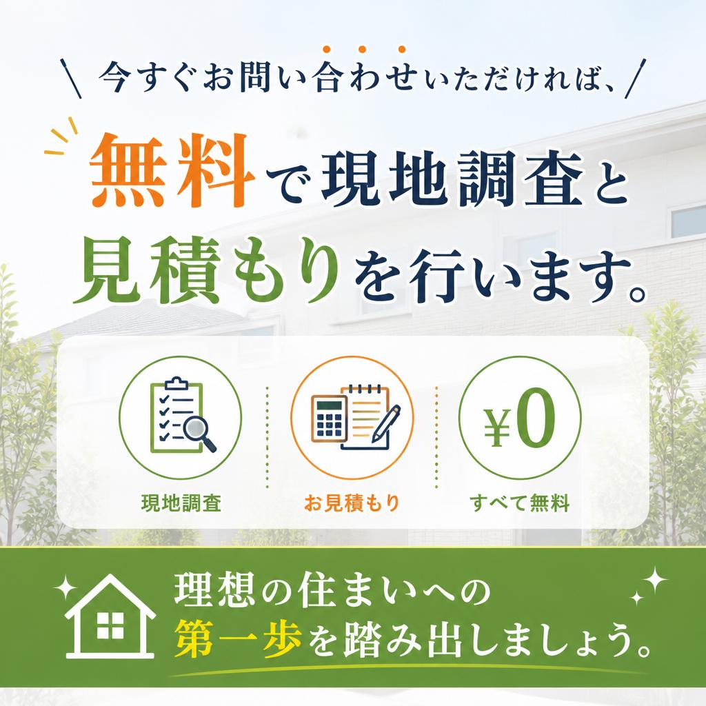 無料相談・見積もり受付中！