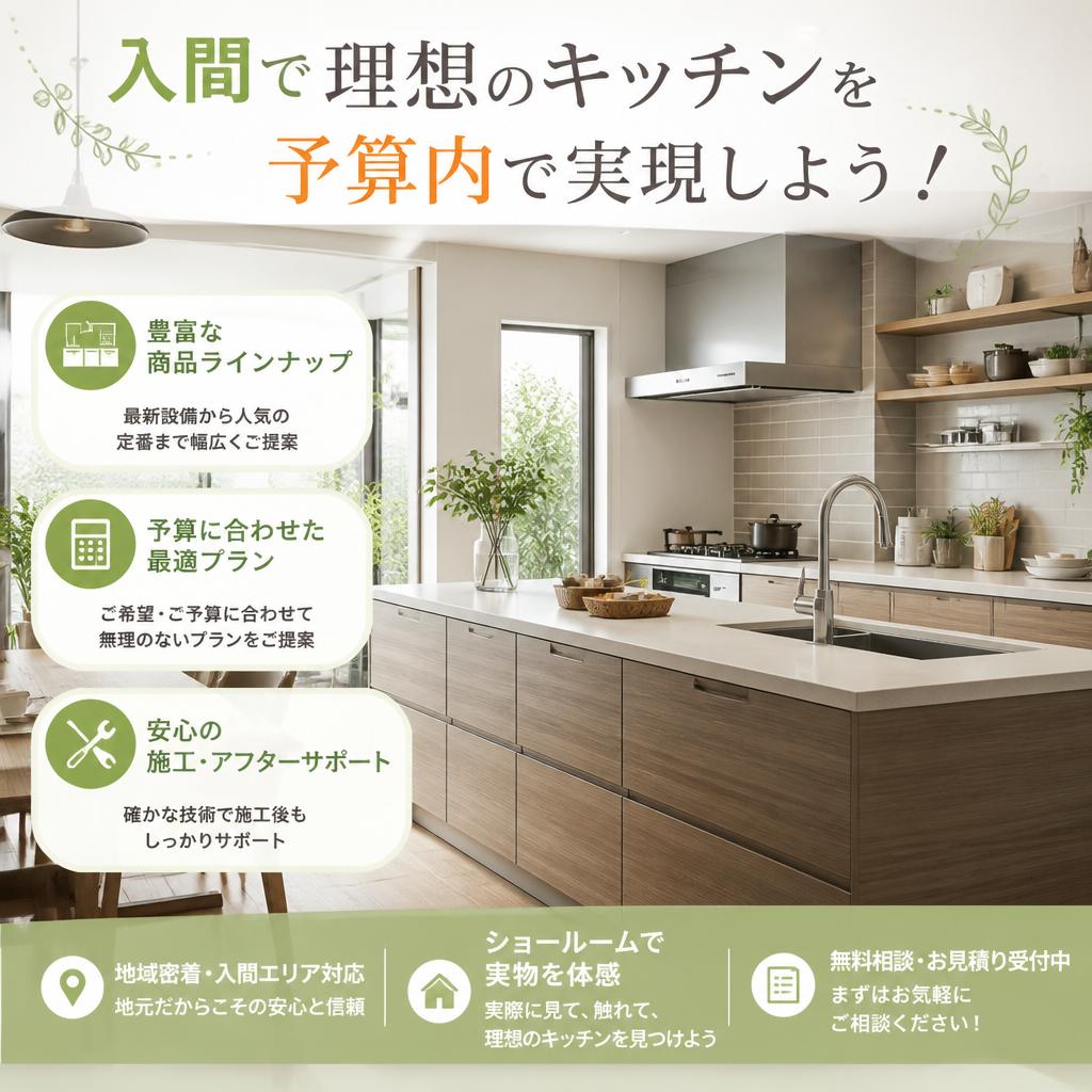 入間で理想のキッチンを予算内で実現しよう！